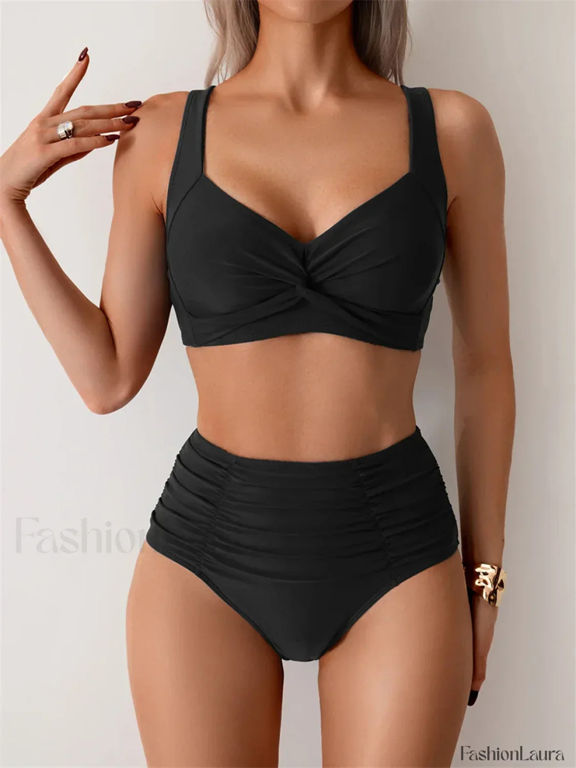 Ruched Push-Up Bikini Set