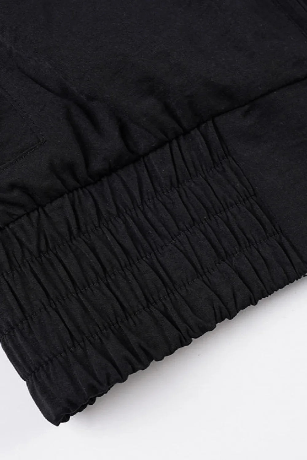 Ruched Waist Biker Jacket