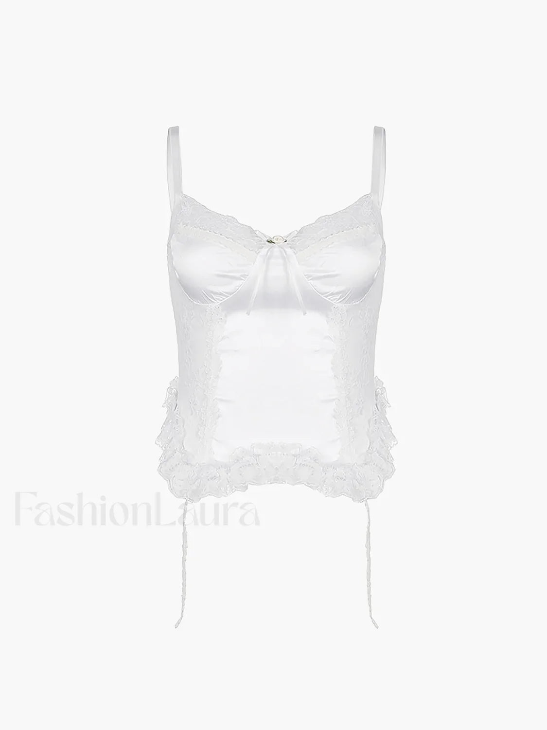 Ruffle Lace Graceful Patchwork Cami Top