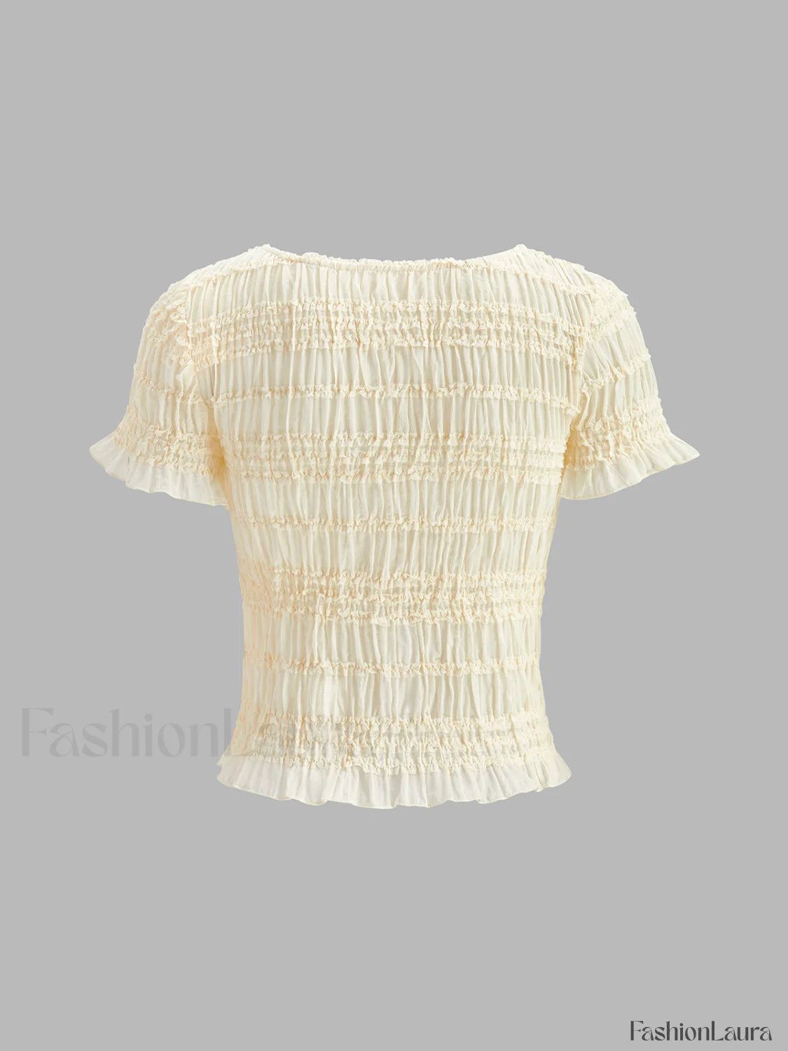 Ruffled Crop Top Skirt Set