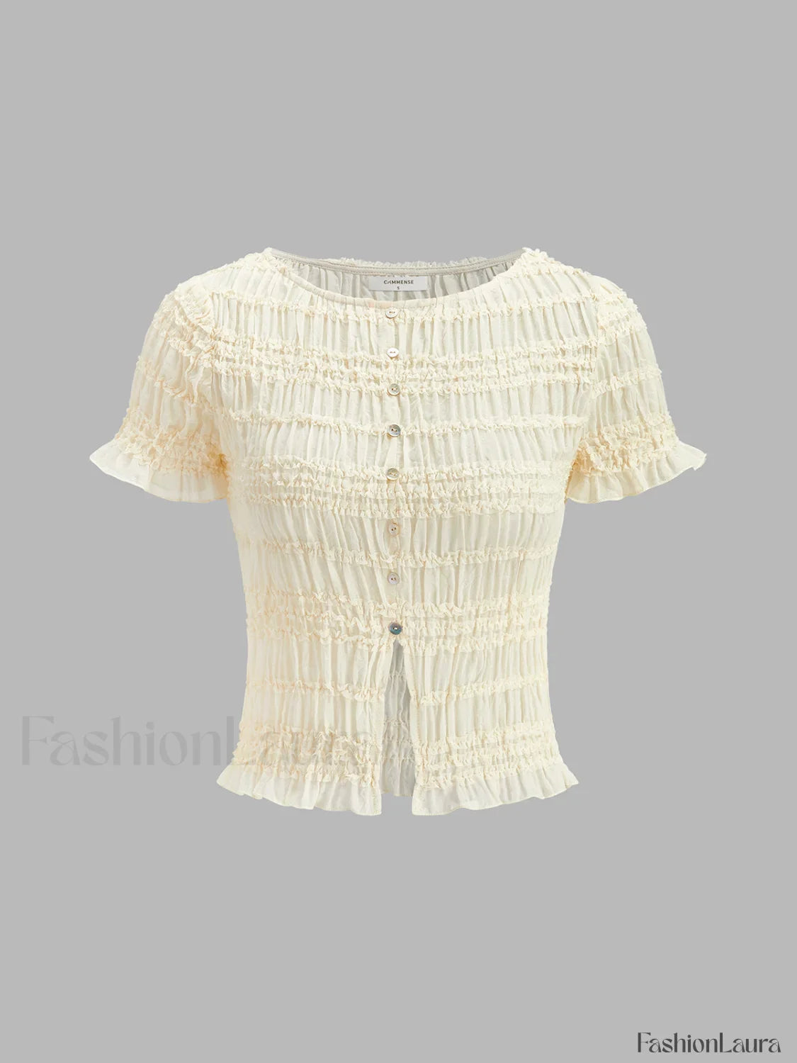 Ruffled Crop Top Skirt Set