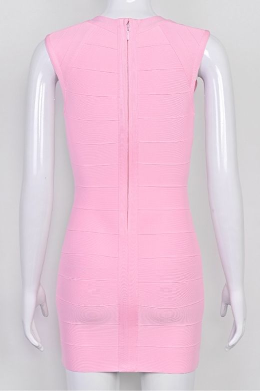 Sabrina Bandage Mini Dress - Dusty Pink