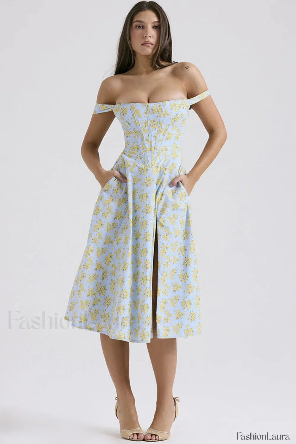 Saira Floral Stylish Print Midi Sundress