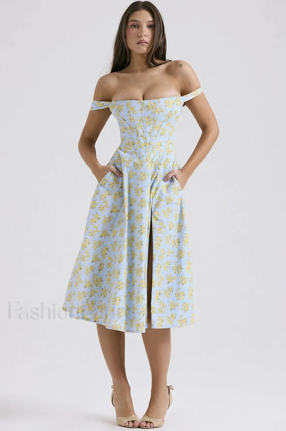Saira Floral Stylish Print Midi Sundress