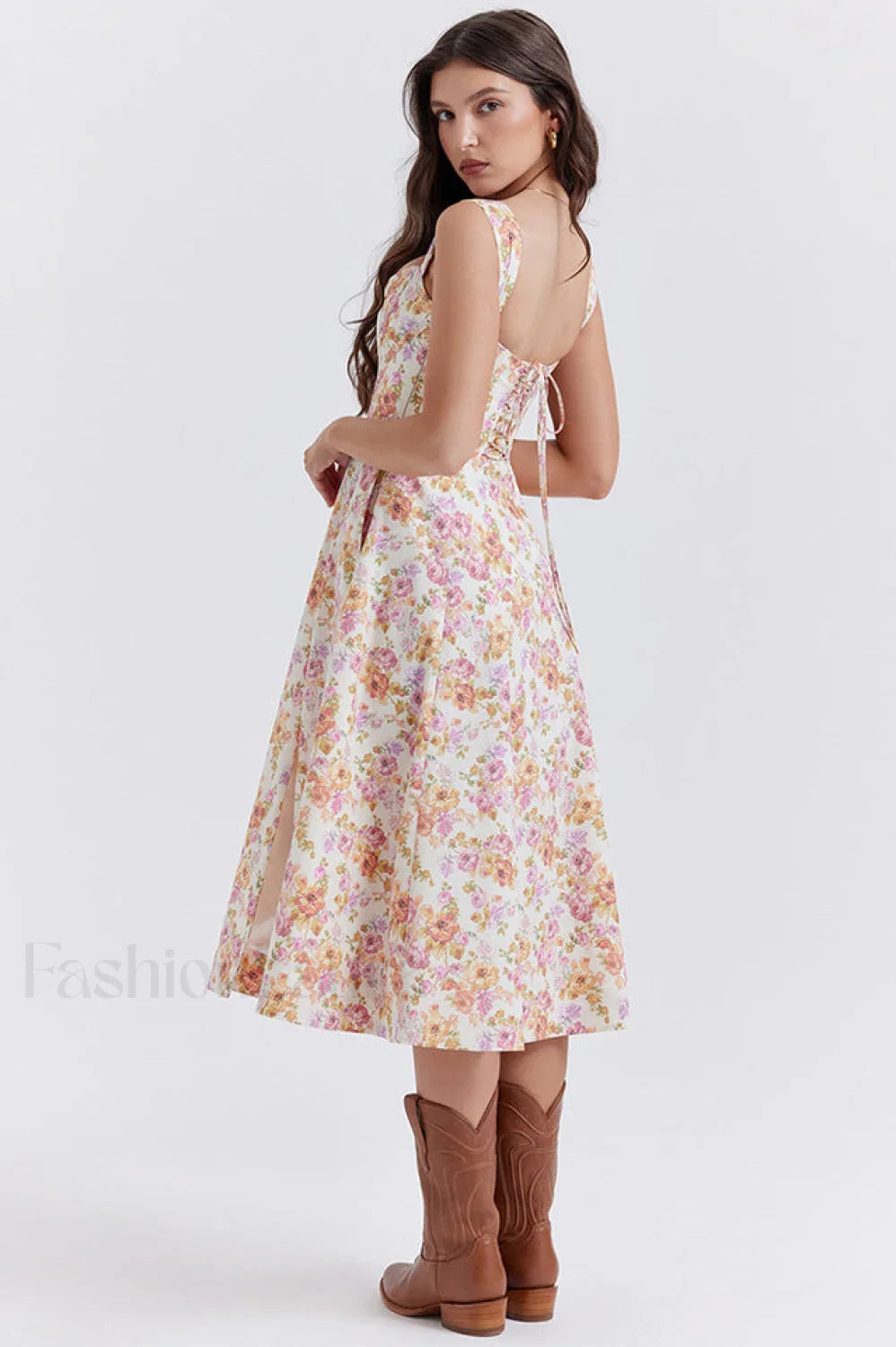 Saira Floral Stylish Print Midi Sundress