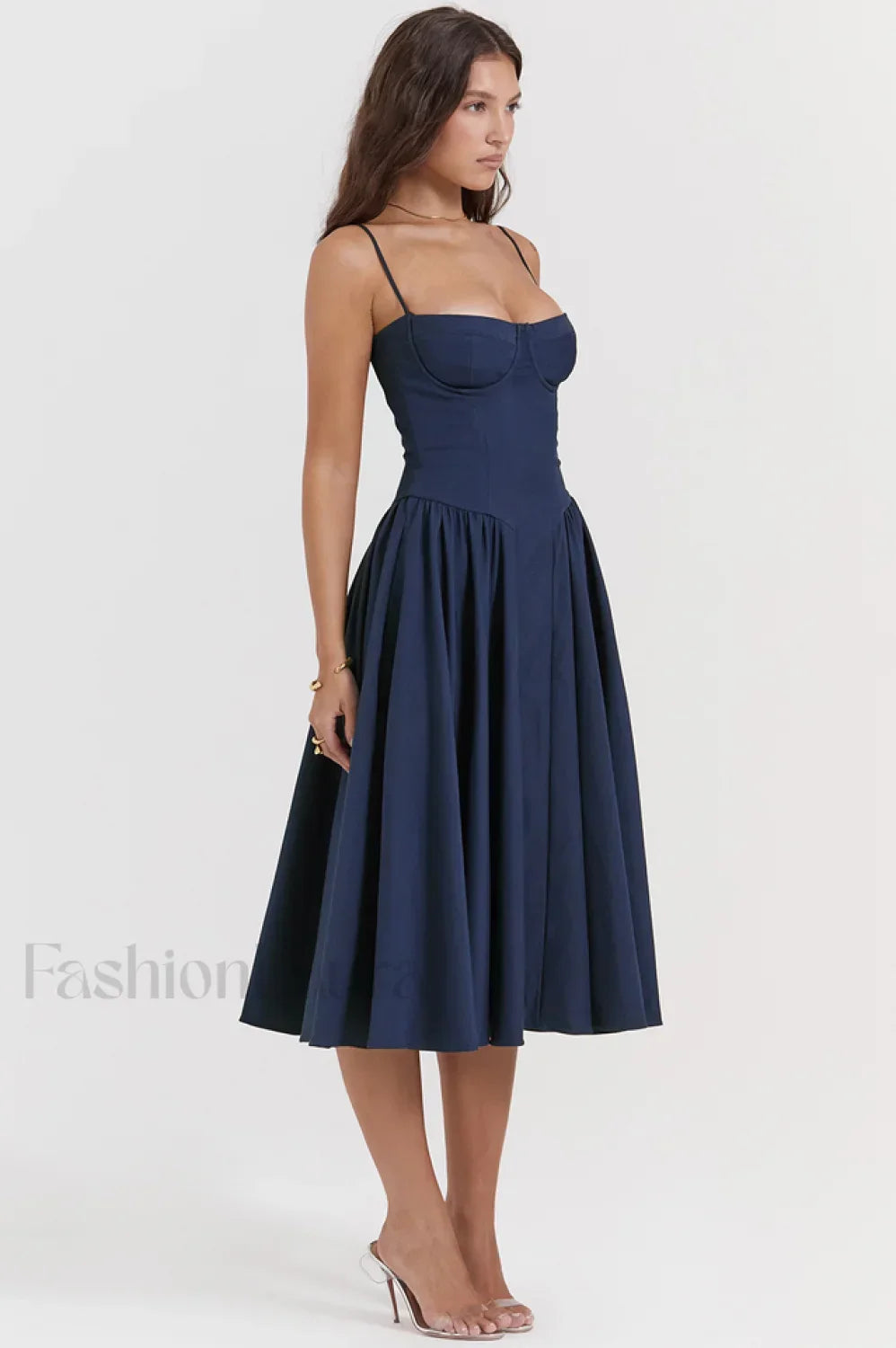 Samaria French Stylish Navy Corset Sundress