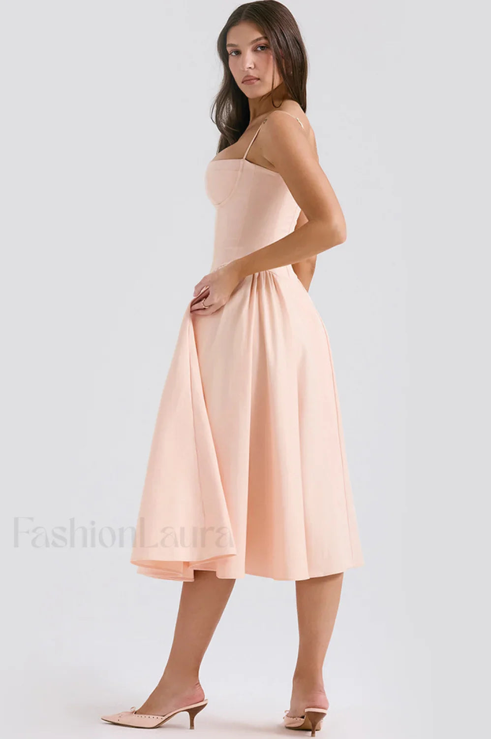 Samaria French Stylish Navy Corset Sundress