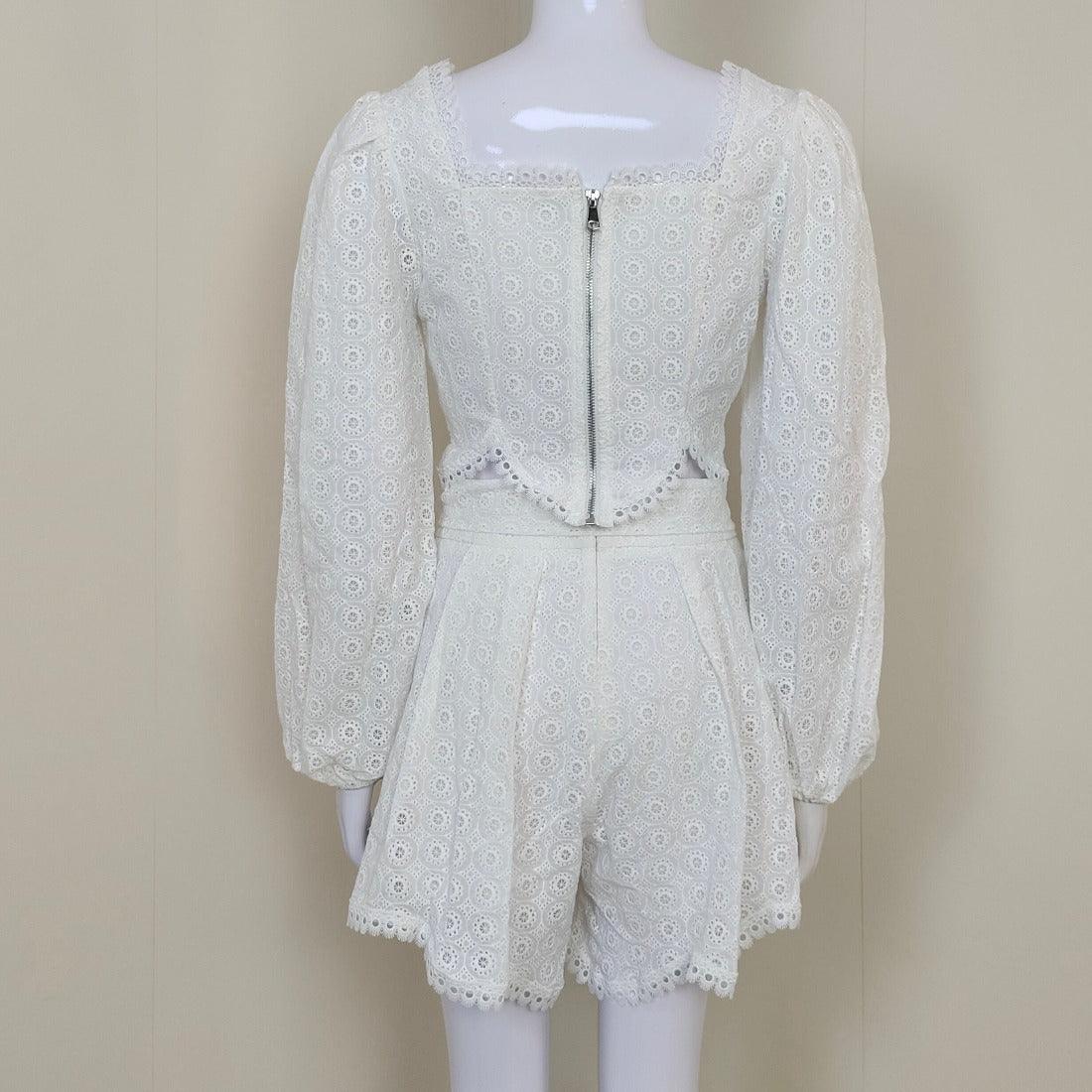 Sanchez Eyelet Skirt Set