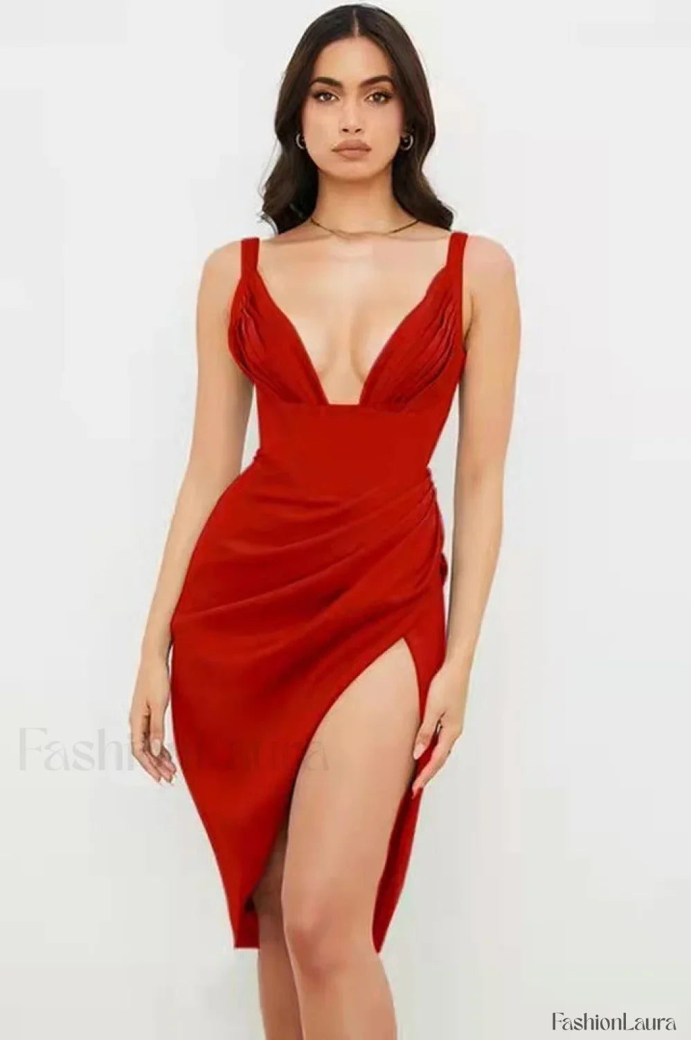Satin Corset Stylish Midi Dress