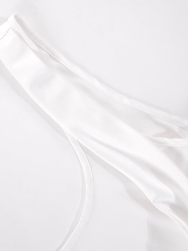Satin Draped Cowl Neck Lace Bralette Layered Tank Top 4