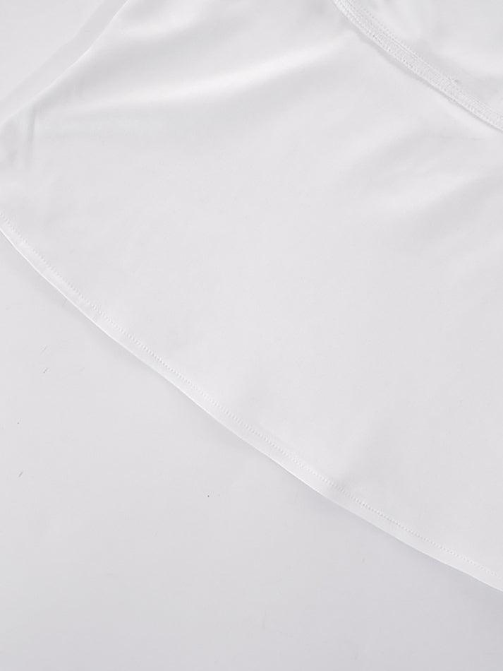 Satin Draped Cowl Neck Lace Bralette Layered Tank Top 19