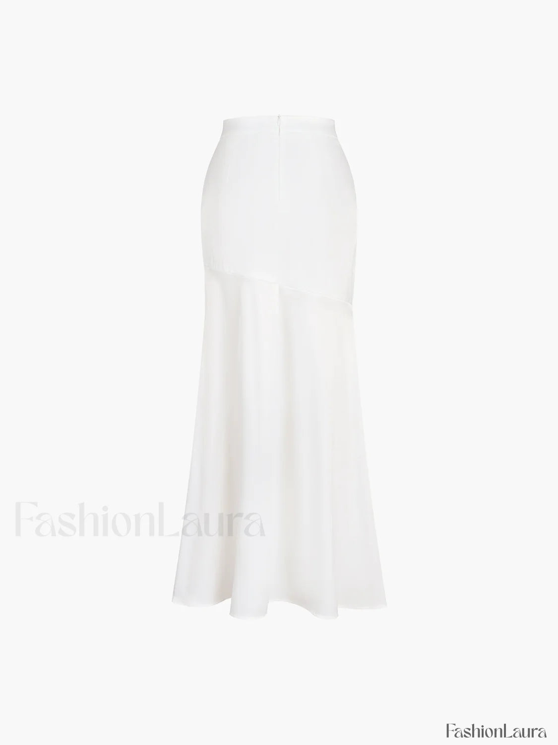 Satin Patchwork Split Maxi Skirt