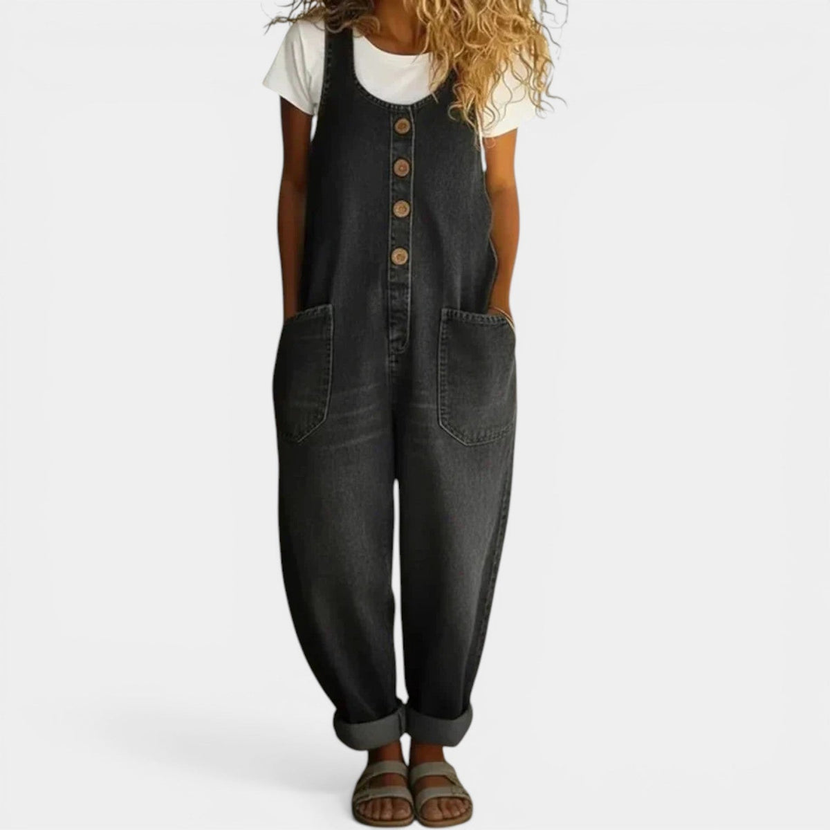 TILLY™ - RELAXED WASHED DENIM OVERALLS