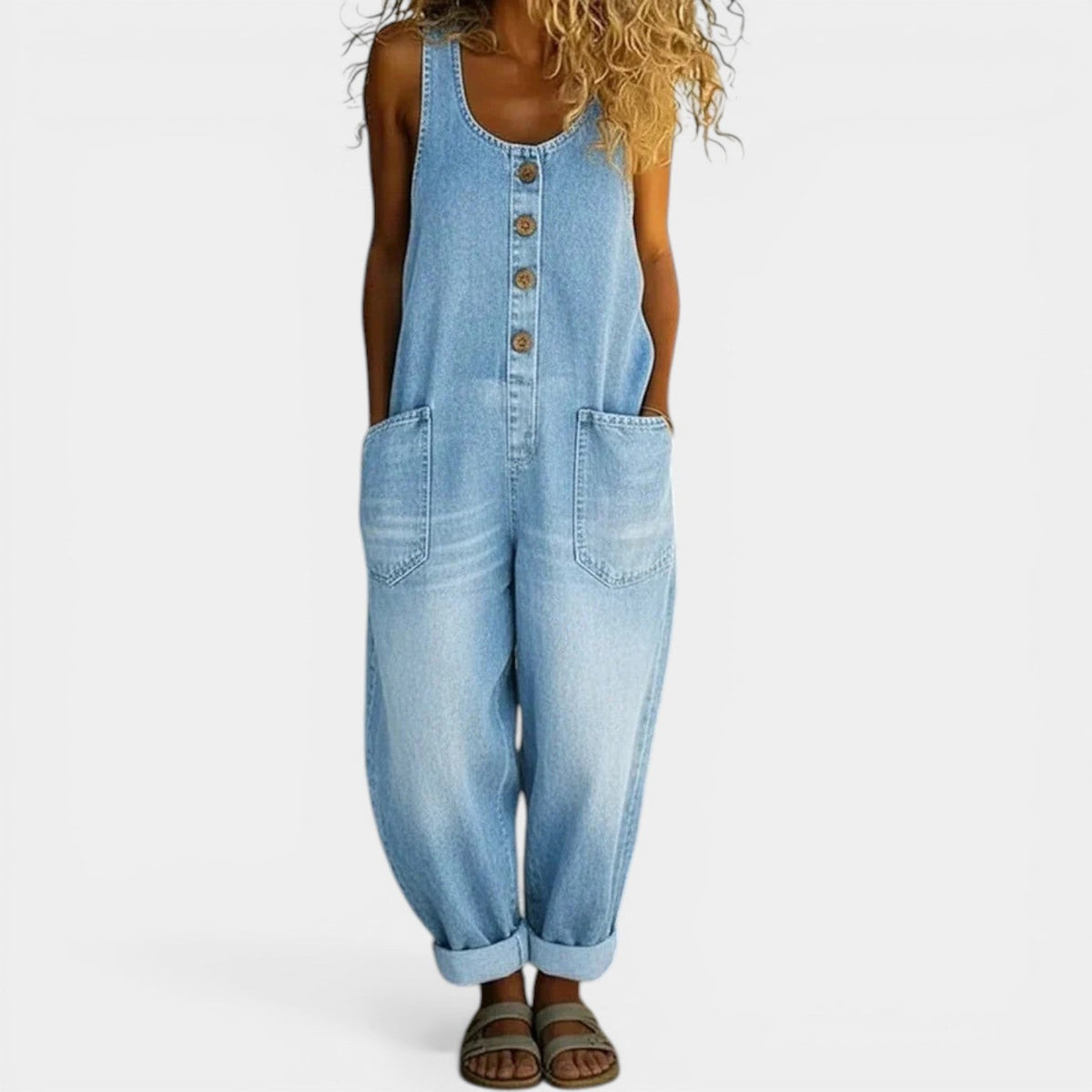 TILLY™ - RELAXED WASHED DENIM OVERALLS