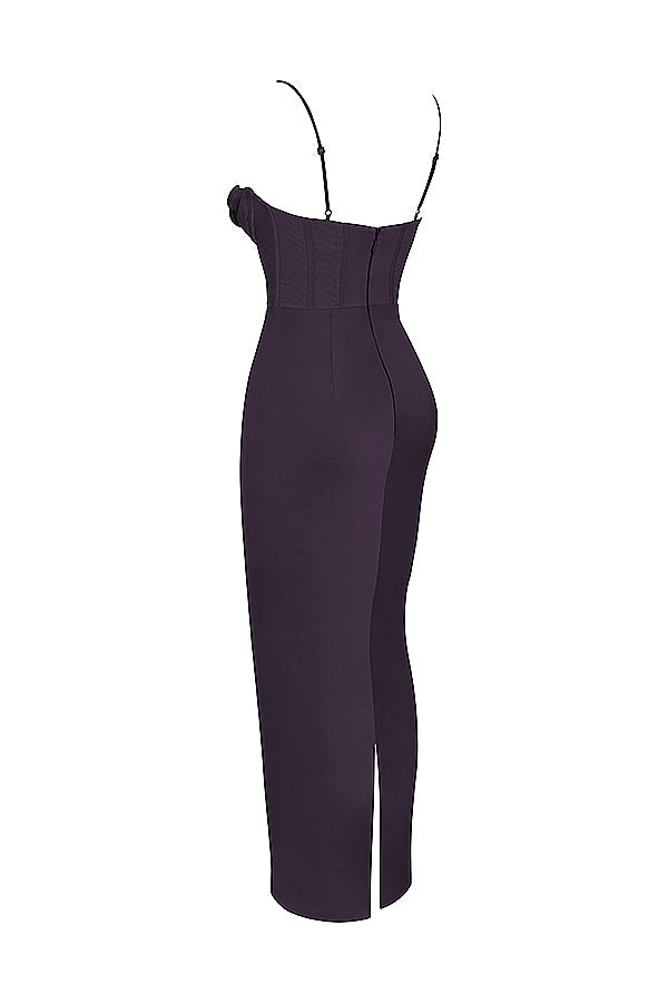 Sweetheart Neck Corset Bodice Cami Bodycon Maxi Dress 12