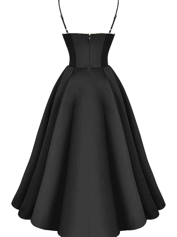 Black Tulle Midi Dress - View 10