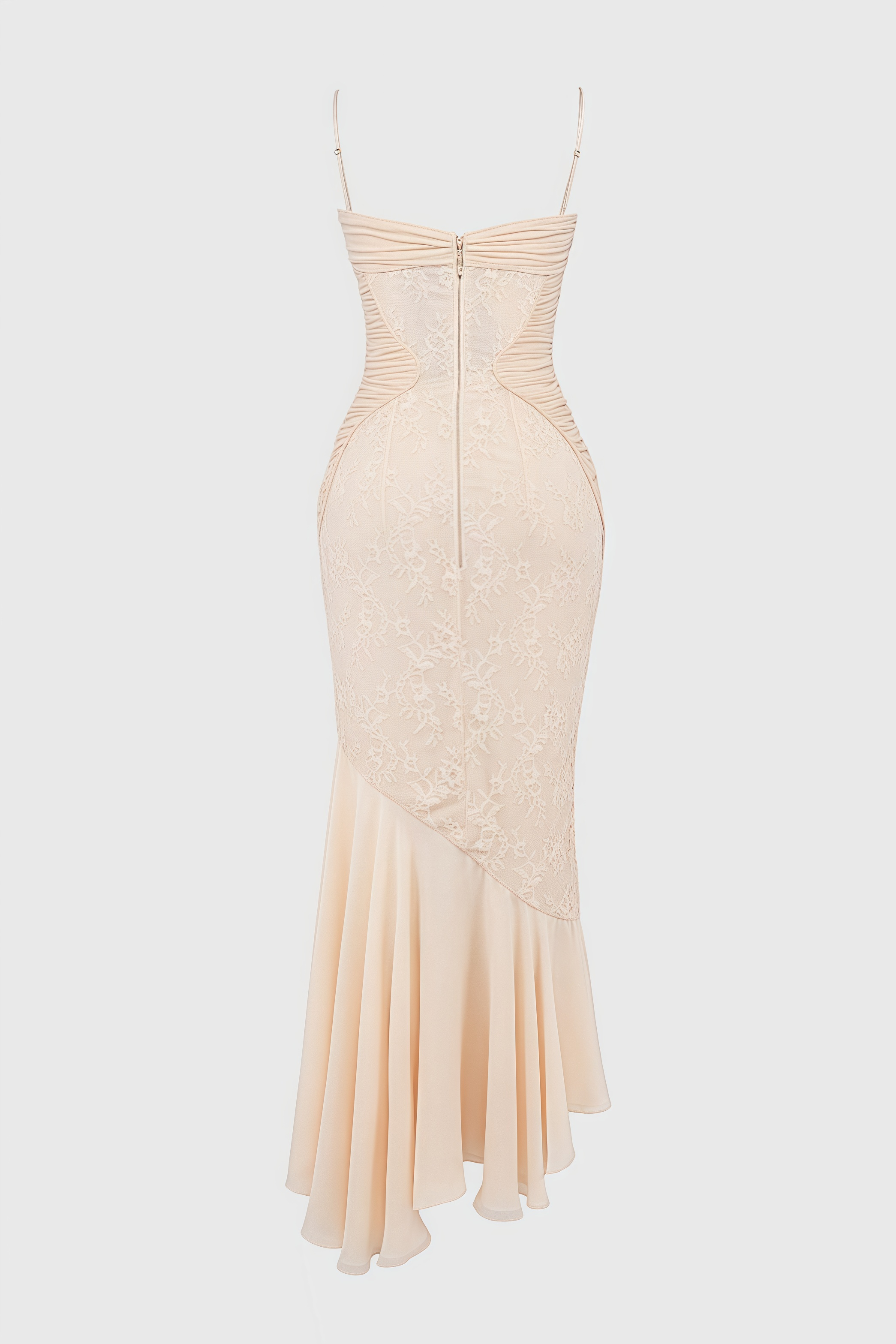 Vaelse Lace Ruffle Halter Maxi Dress - View 7