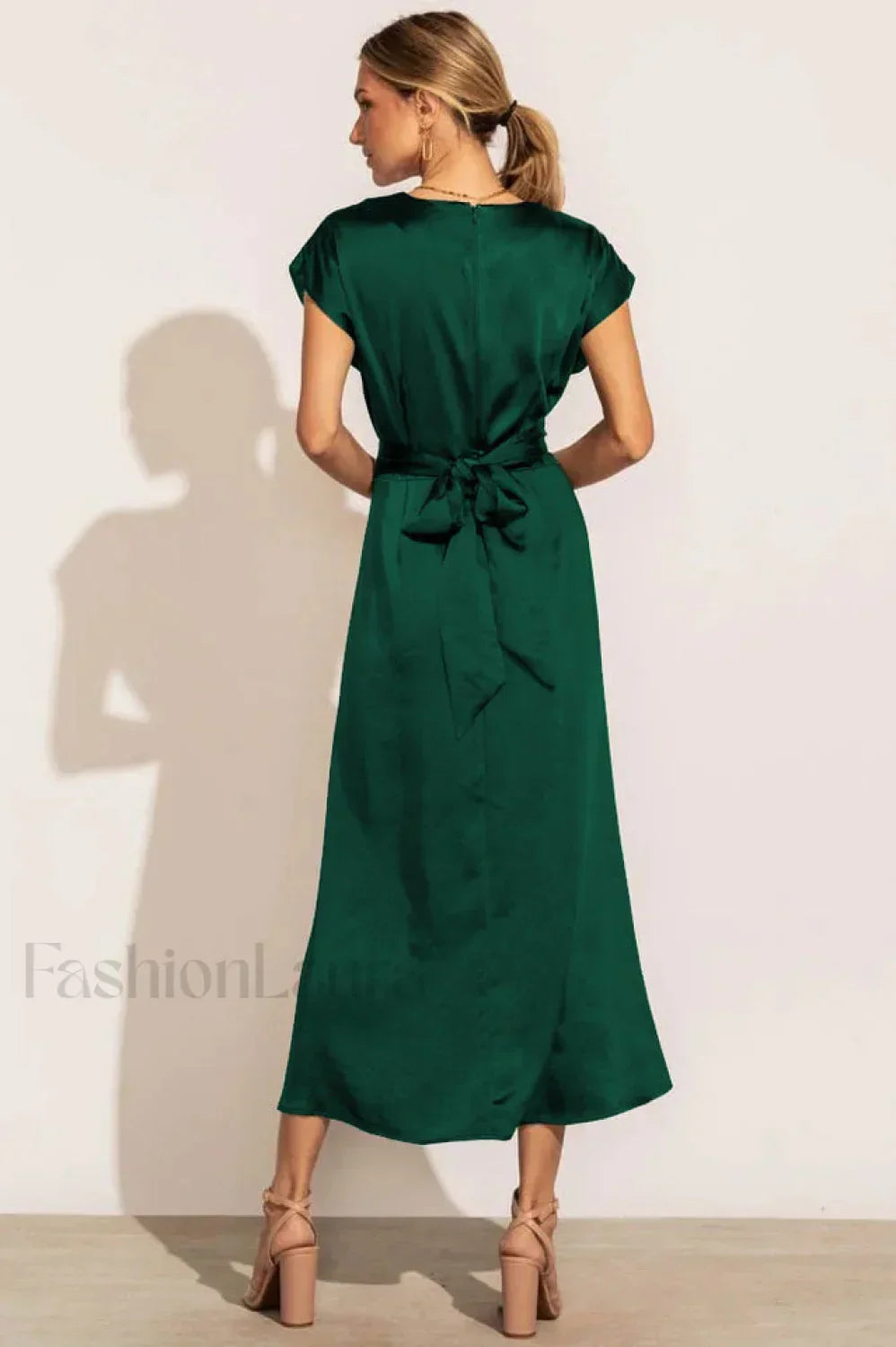 Scoop A-line Stylish Satin Bridesmaid Dress
