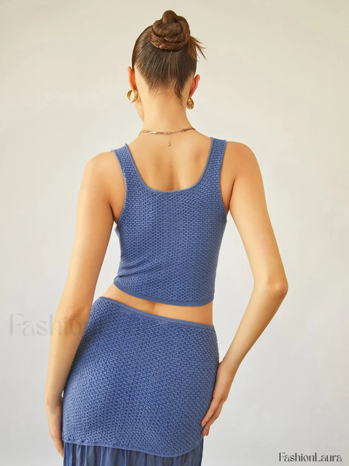 Sea Breeze Graceful Crop Knit Top