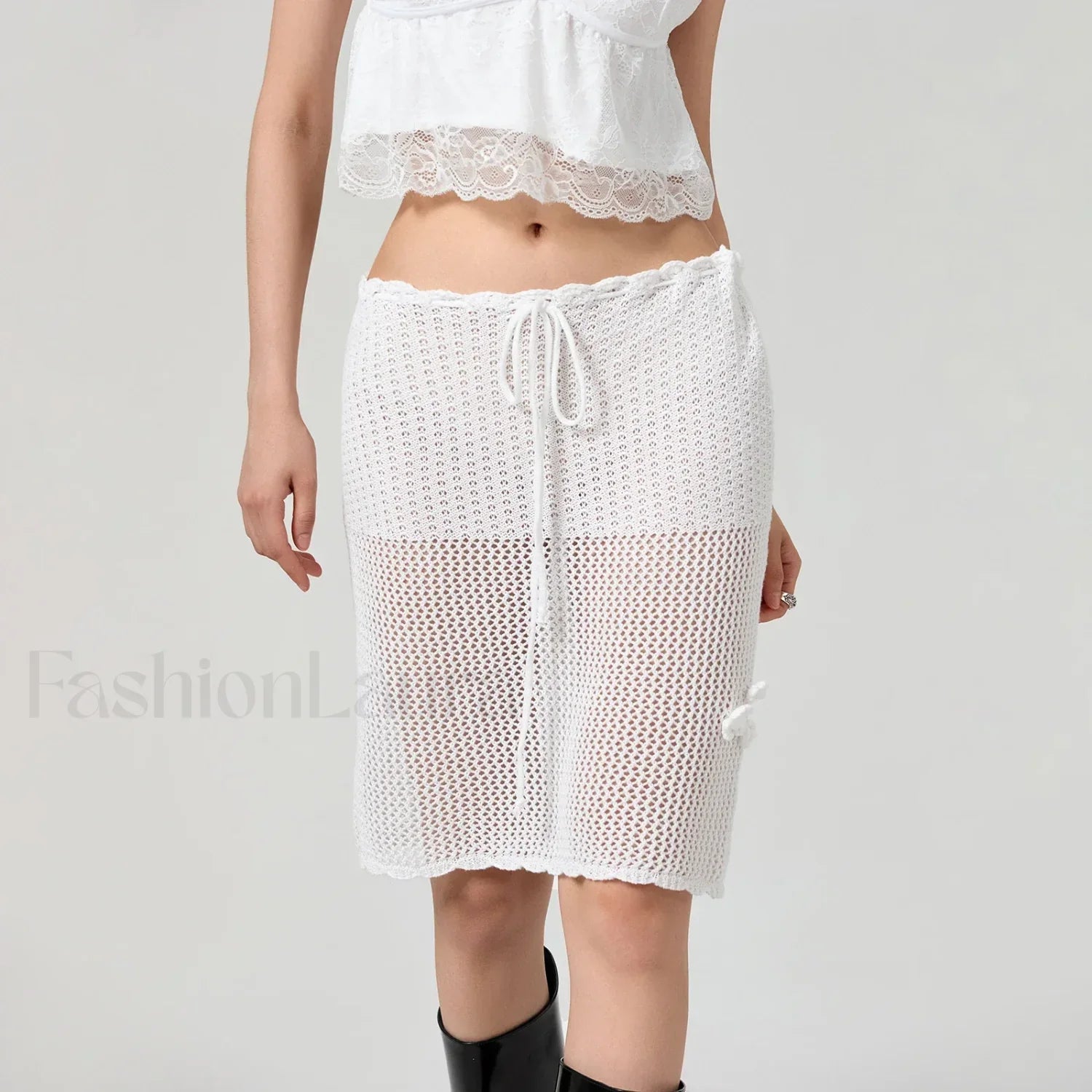 See-Through Crochet Flower Slim Fit Cover Up