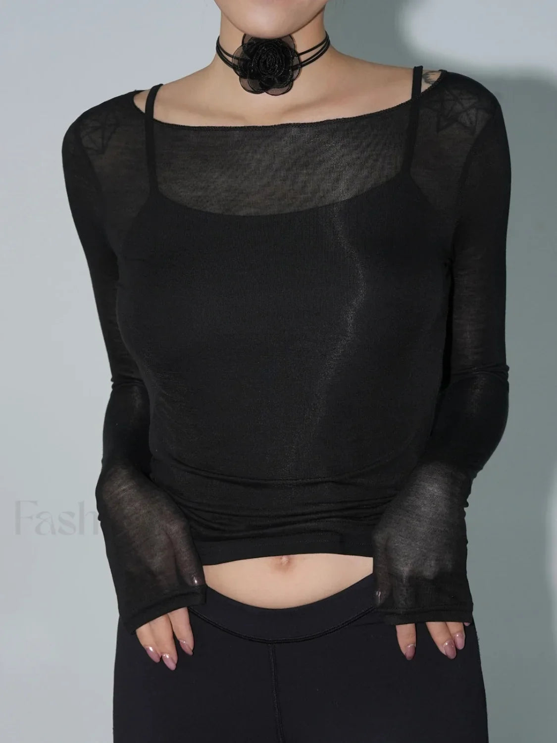 See Through Graceful Cover Up Shirt Black / XS T Shirts