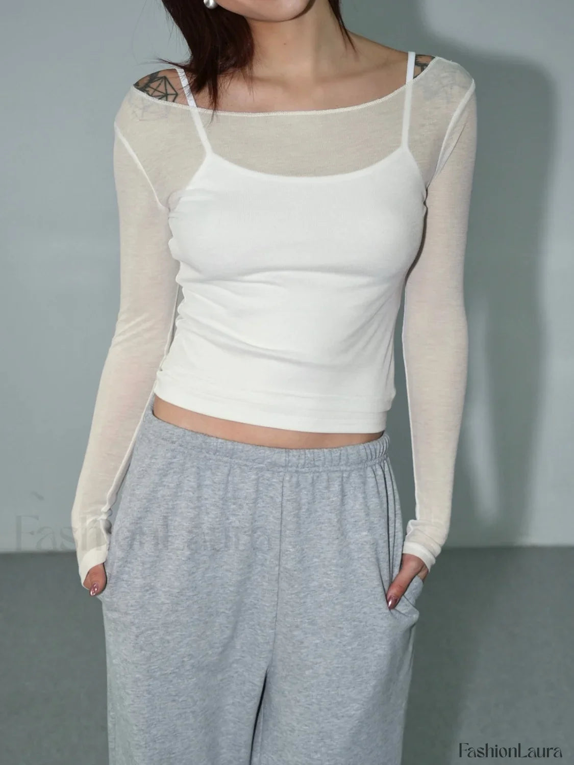 See Through Graceful Cover Up Shirt