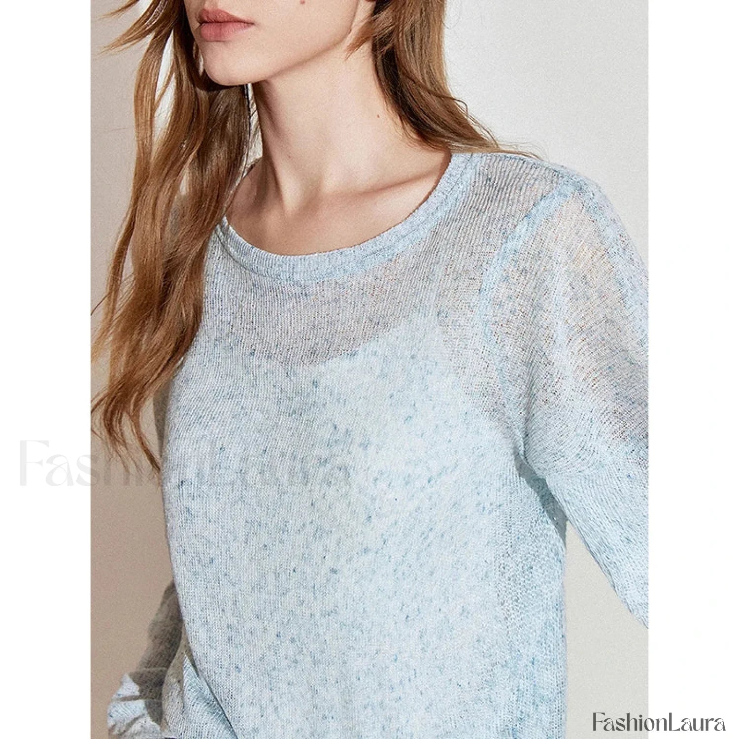 See Through Romantic Round Neck T-Shirt