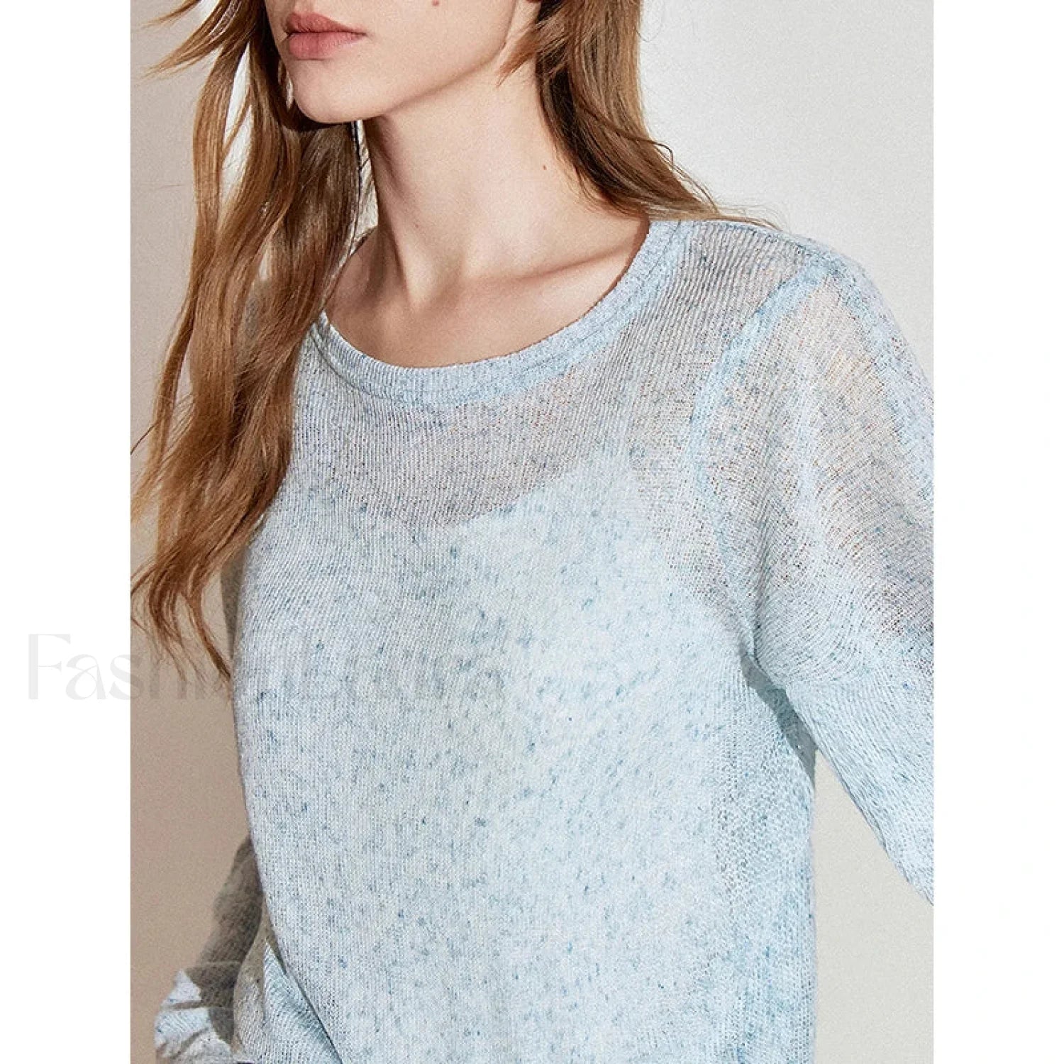 See Through Romantic Round Neck T-Shirt