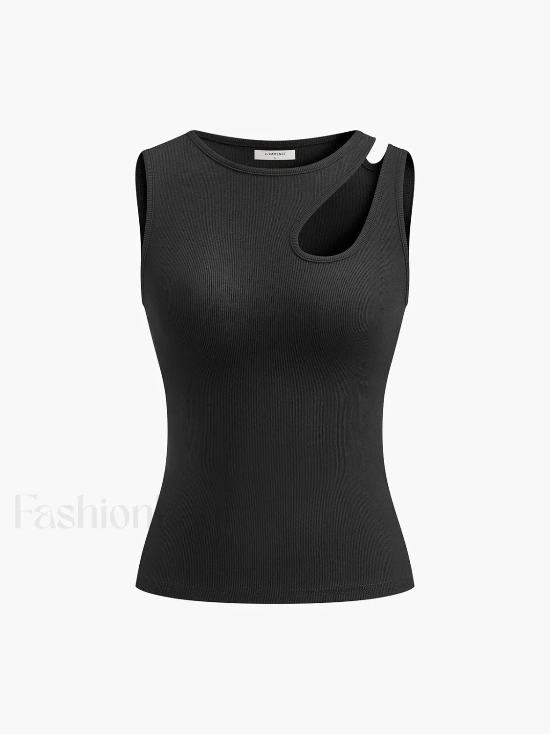 Semi-Sheer Cutout Tank Top