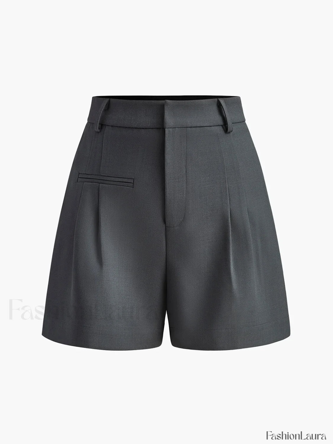 Semi-Sheer Mid-Waist Shorts Without Belt