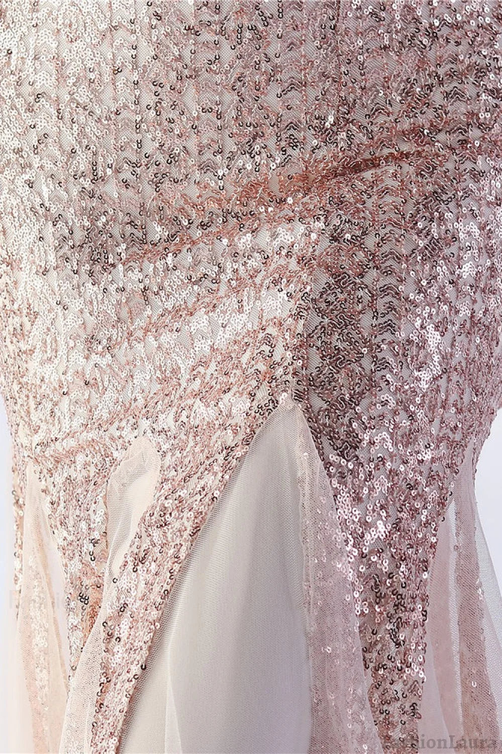 Sequin Ruffled Mesh Party Dress