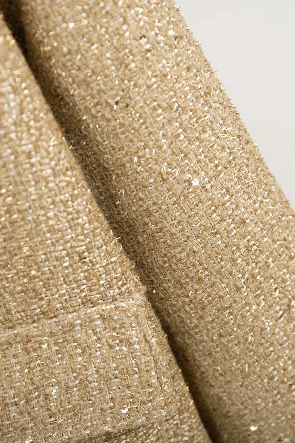 Sequin Stand Collar Pocket Jacket