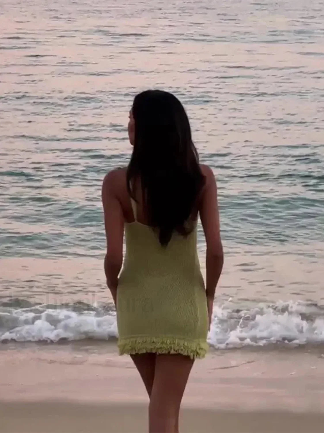 Sequin Tassel Hem Mini Dress