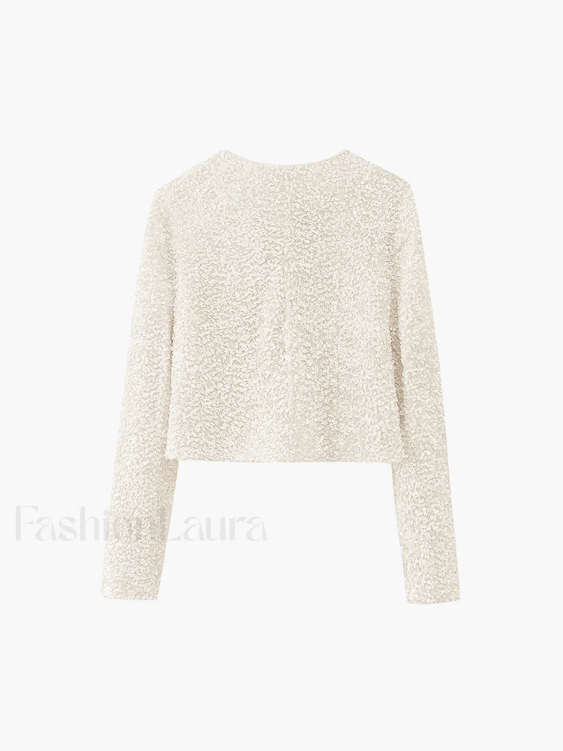 Sequined Velvet Bowknot Decor Jacket