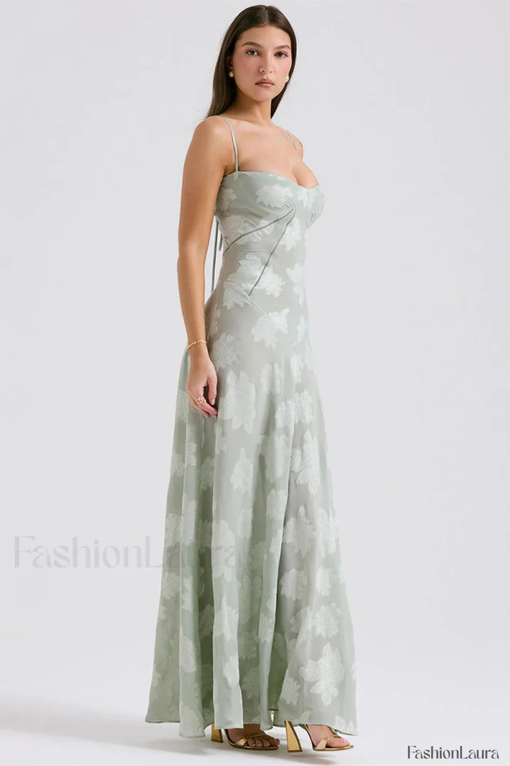 Serena Retro Purple Charming Printed Maxi Dress