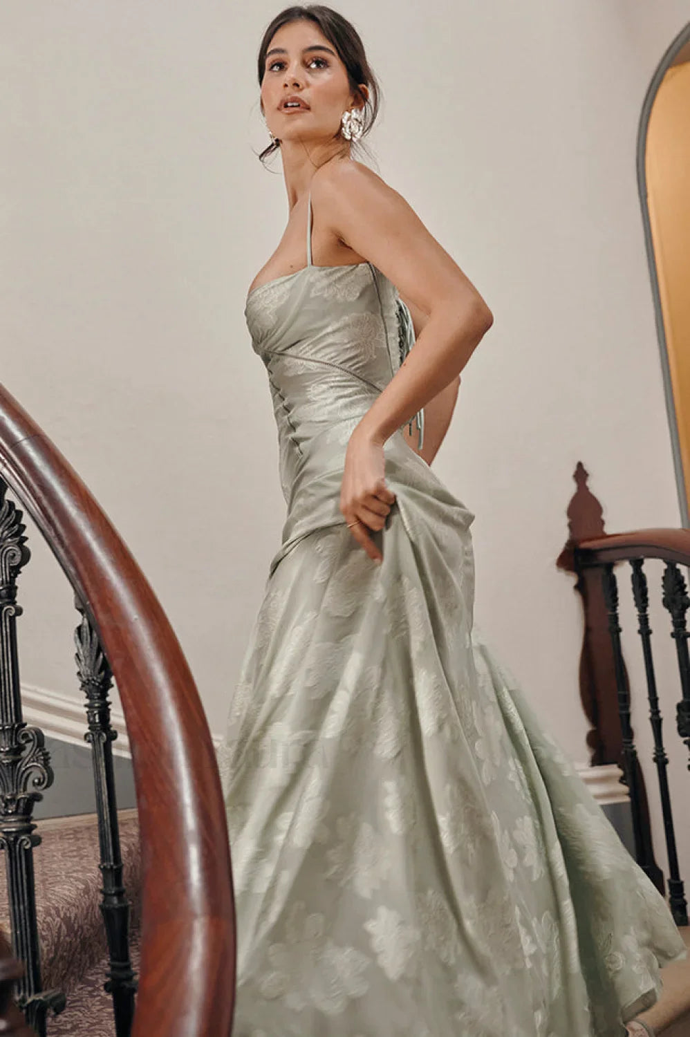 Serena Retro Purple Charming Printed Maxi Dress