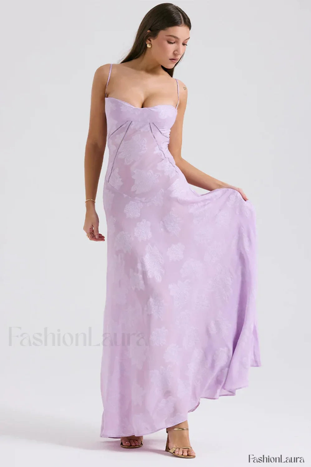 Serena Vintage Black Charming Printed Maxi Dress