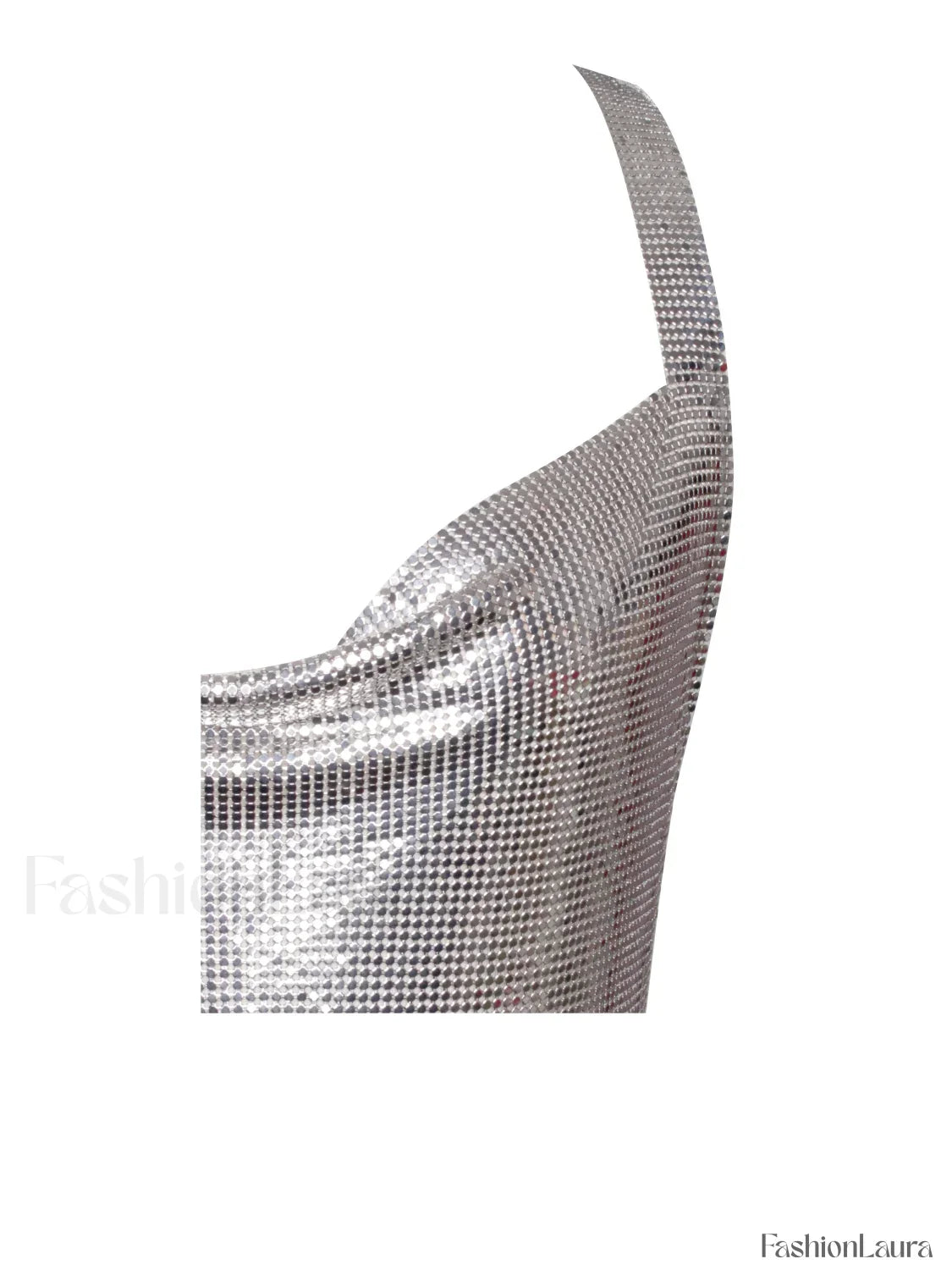 Serenity Silver Stylish Copper Mesh Dress