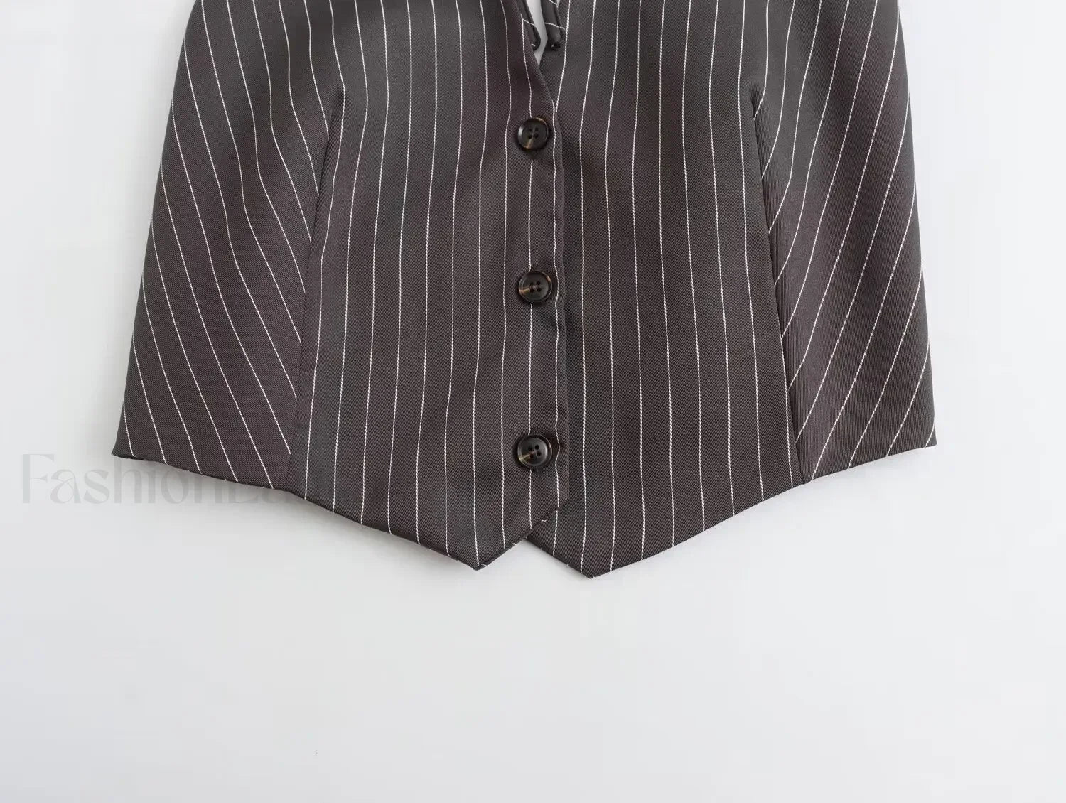 Sexy Backless Bow Tie Striped Print Short Blouse Crop Top