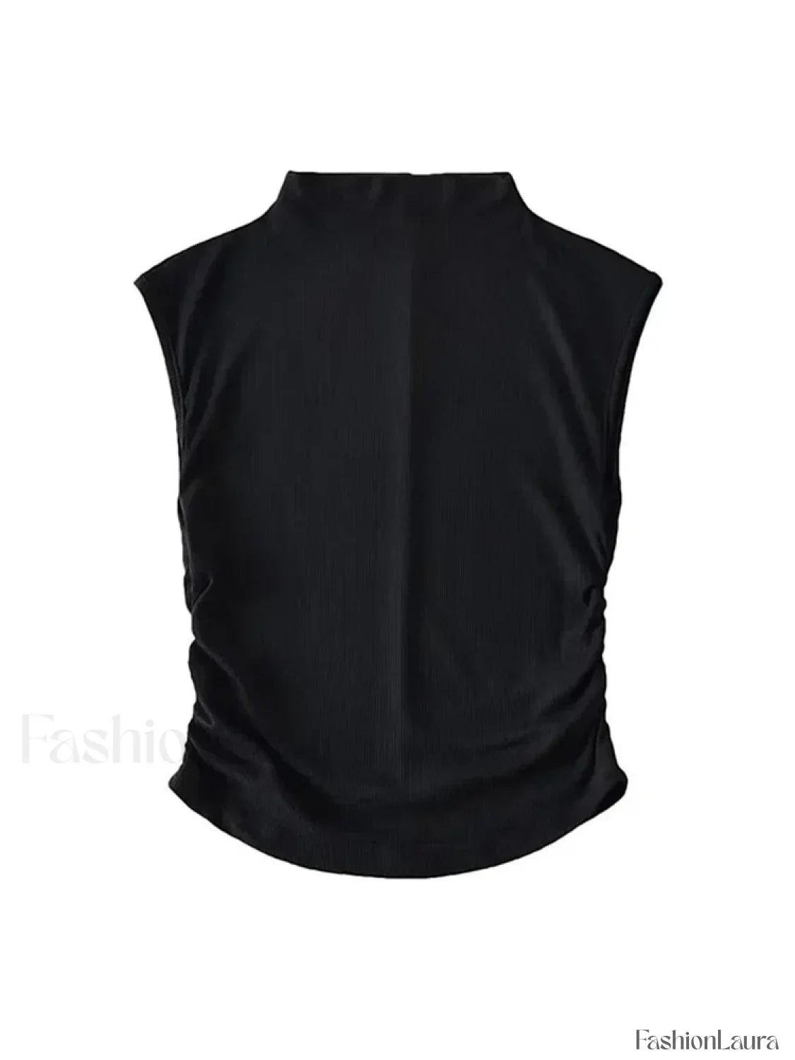 Sexy Black Turtleneck Crop Top