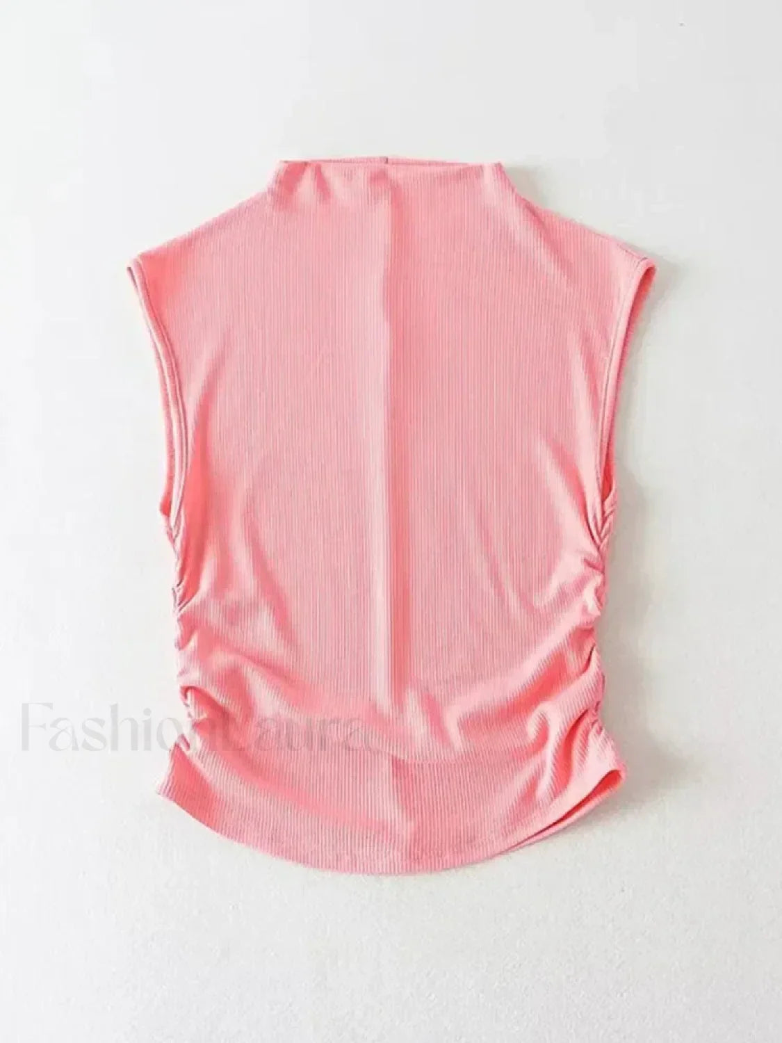 Sexy Black Turtleneck Crop Top Pink / S