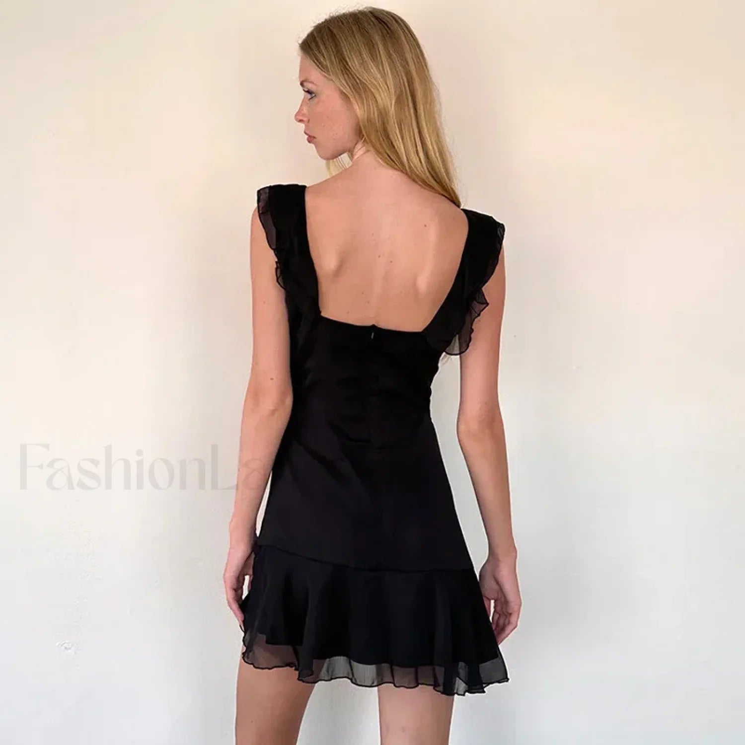 Sexy Chic Solid Dress Summer Women's 2024 New French Ribbon Skinny Sleeveless Sexy Backless High Waist A-line Mini Dress