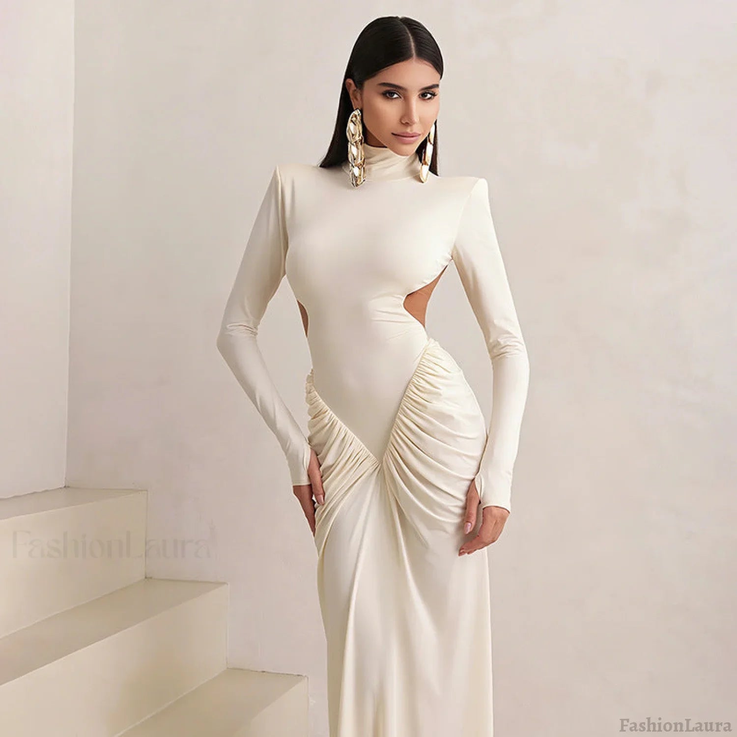 Sexy High Neck Backless Maxi Dress