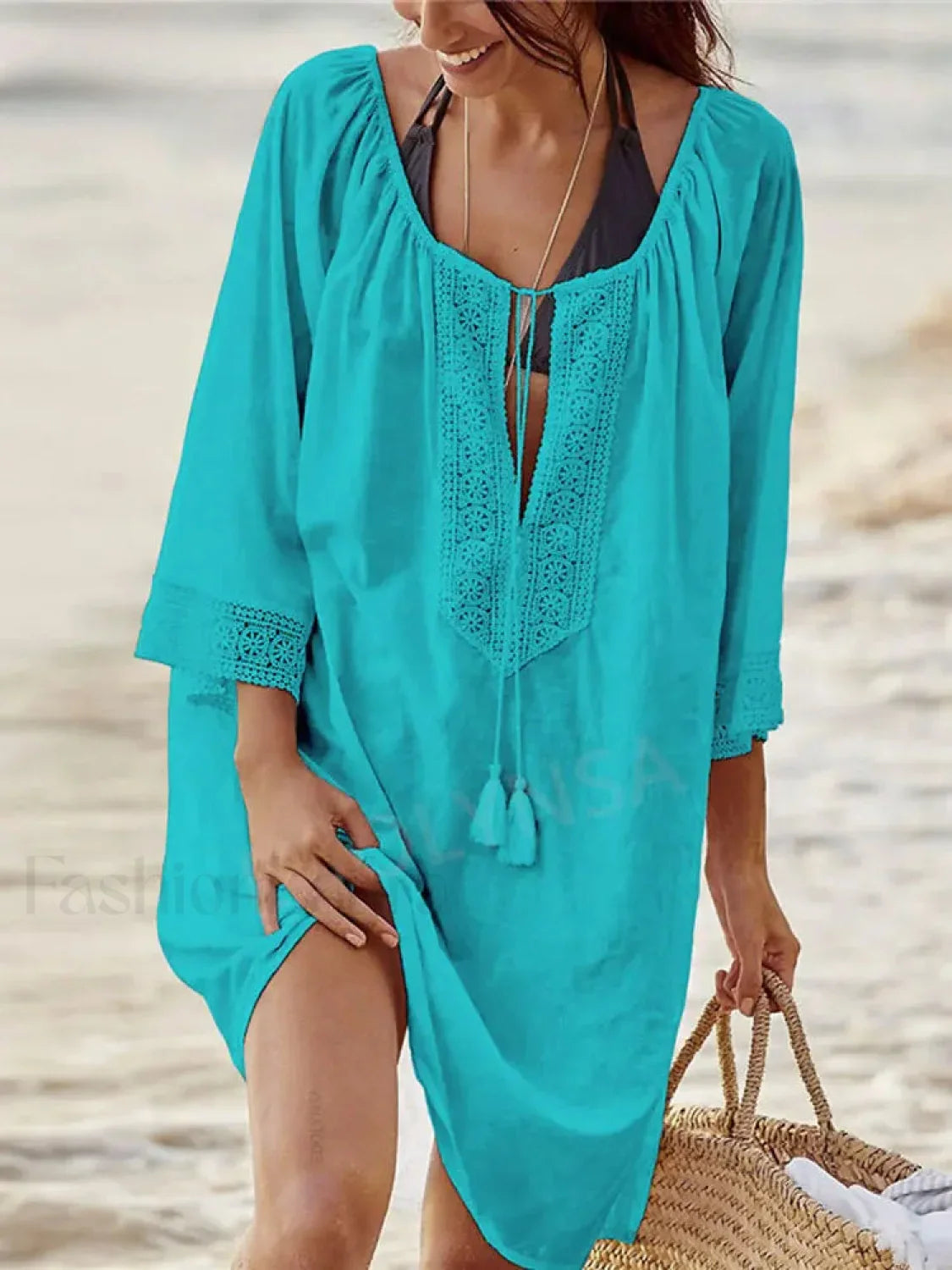 Sexy Kaftan Cotton Pareo Cover Up