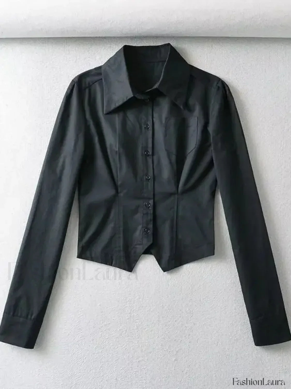 Sexy Long French Ruched Retro Blouse