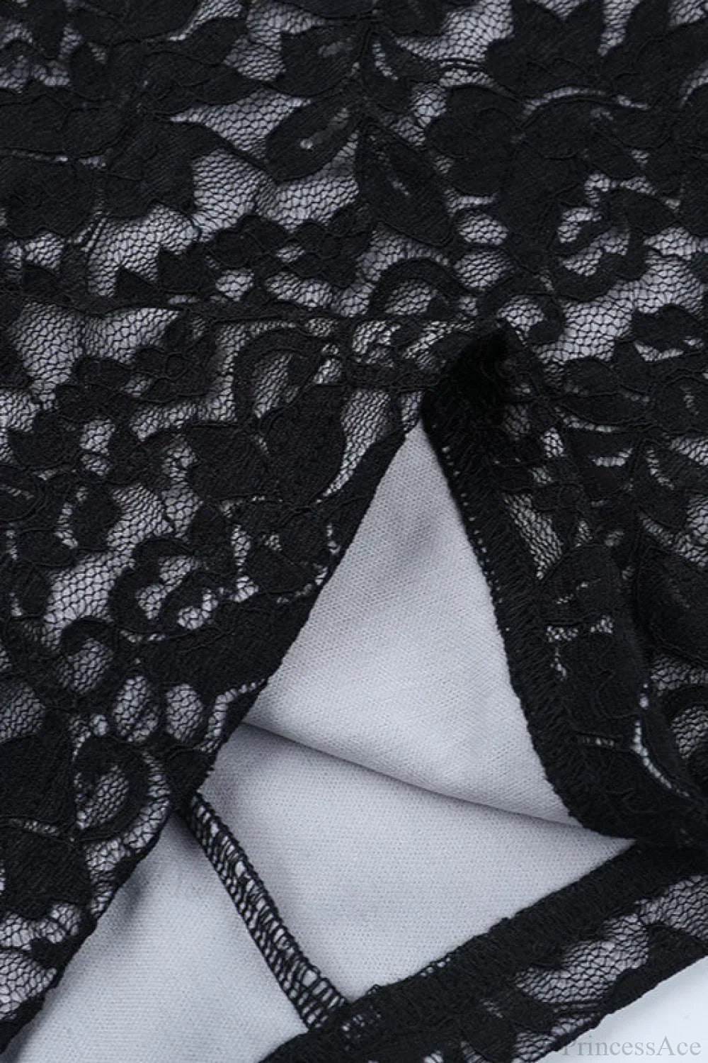 Sexy Sheer Lace Off Shoulder Long Sleeve Mini Dress - View 4
