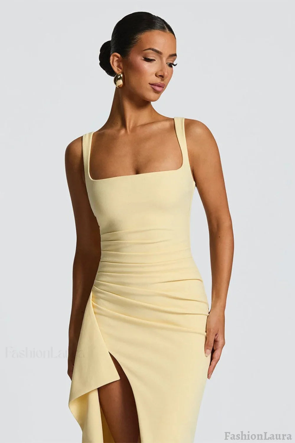 Sexy Spaghetti Strap High Slit Maxi Party Dress