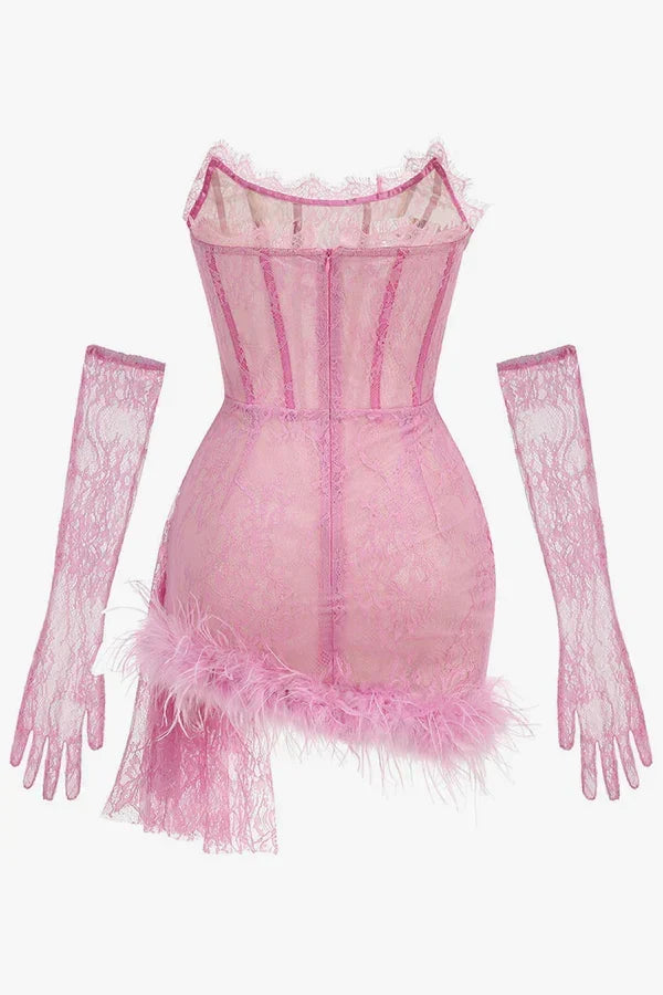 CHIC STRAPLESS CORSET MINI DRESS
