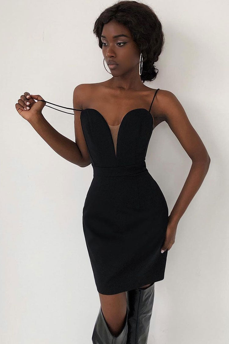 Deep V-Neck Bandage Bodycon Maxi Dress Party - View 2