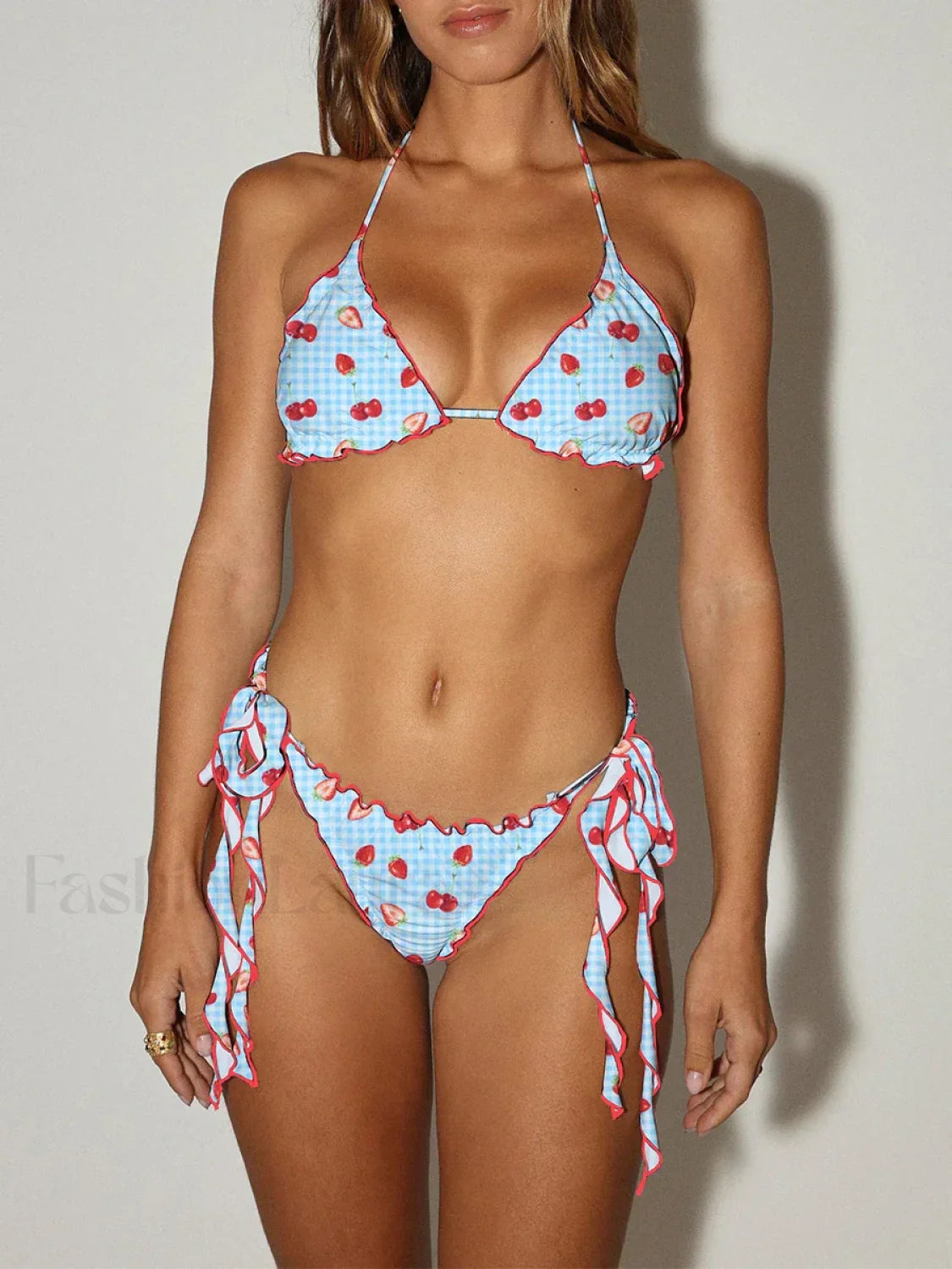 Sexy Tie-Up Halter Bikini Set